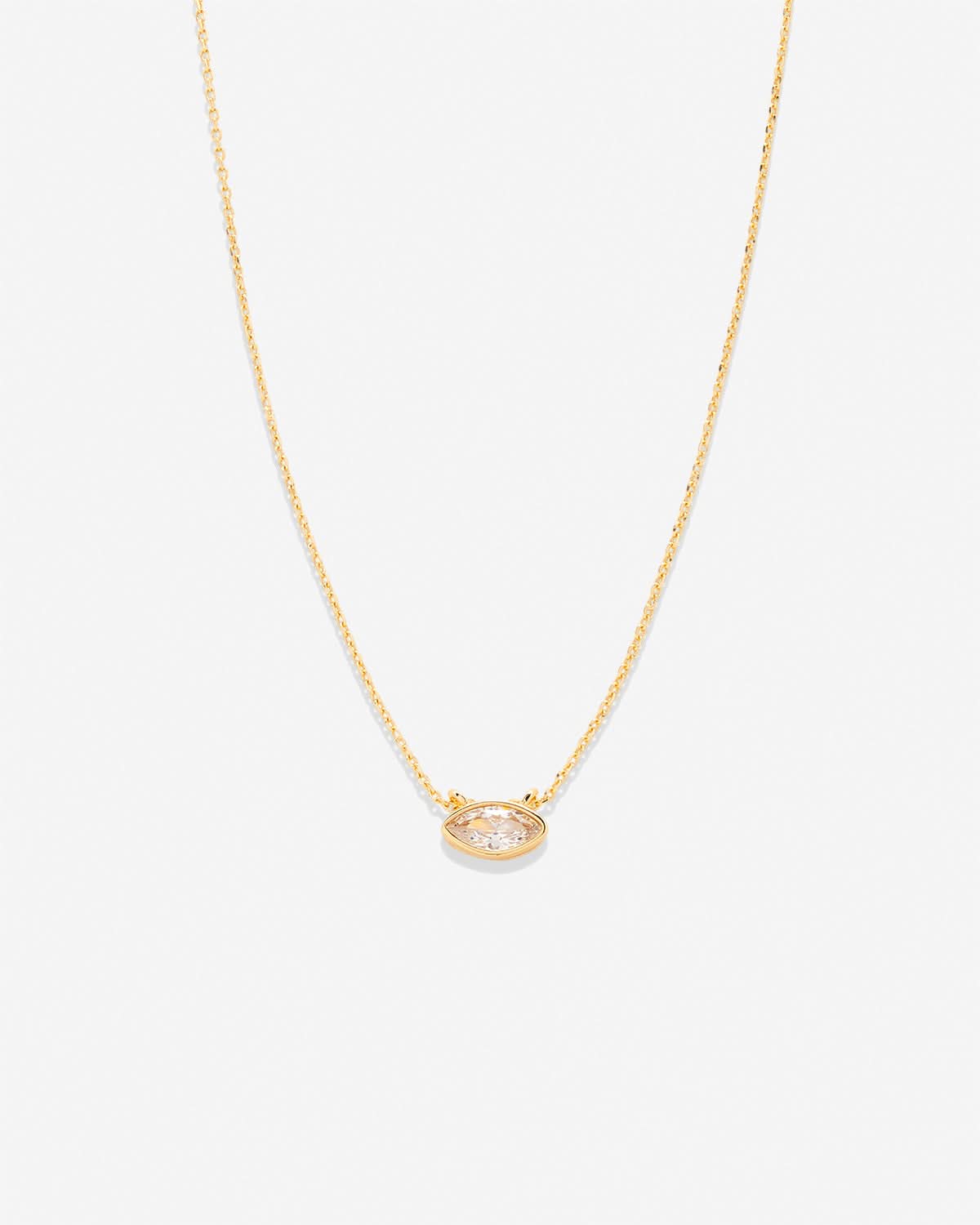 Bryan Anthonys Radiance Collection Marquis Solitaire Necklace Gold
