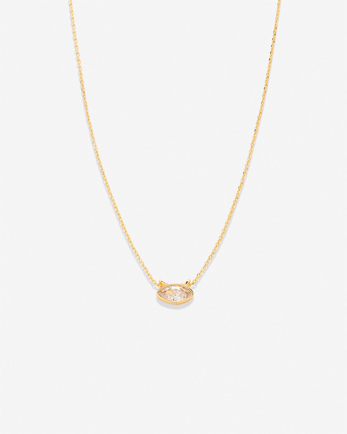 Bryan Anthonys Radiance Collection Marquis Solitaire Necklace Gold