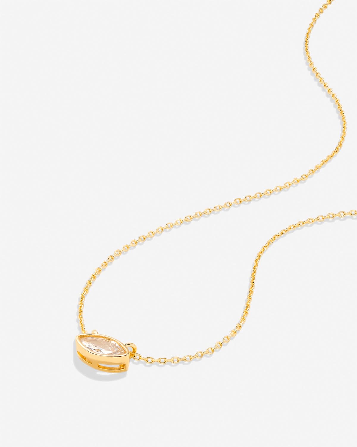 Bryan Anthonys Radiance Collection Marquis Solitaire Necklace Gold
