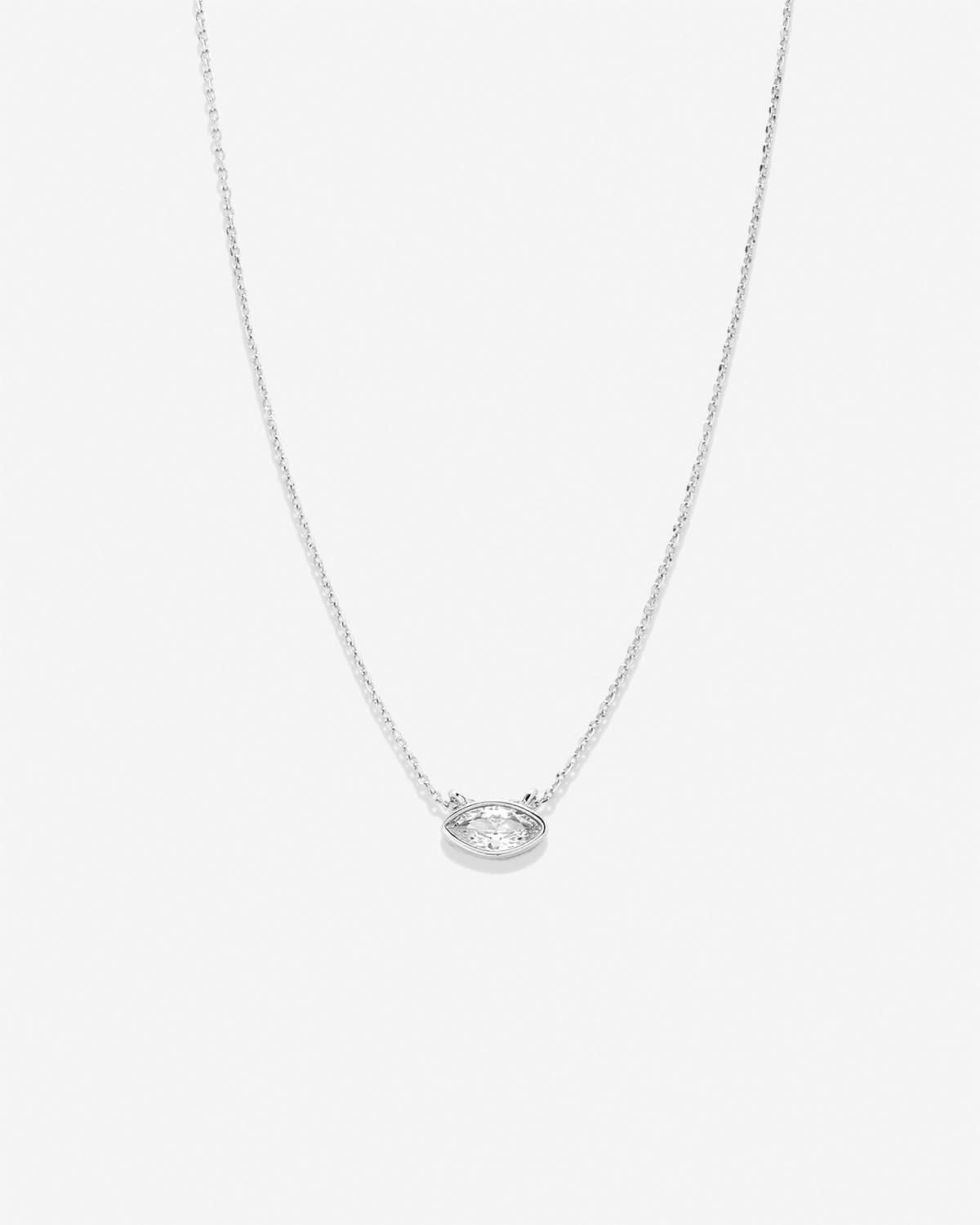 Bryan Anthonys Self Love Marquise Solitaire Necklace Silver