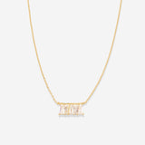 Bryan Anthonys Radiance Collection Baguette Dainty Necklace Gold