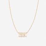 Bryan Anthonys Radiance Collection Baguette Dainty Necklace Gold
