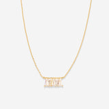 Bryan Anthonys Radiance Collection Baguette Dainty Necklace Gold