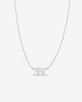 Bryan Anthonys Radiance Collection Baguette Dainty Necklace Silver