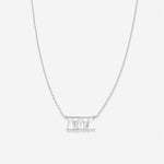 Bryan Anthonys Radiance Collection Baguette Dainty Necklace Silver