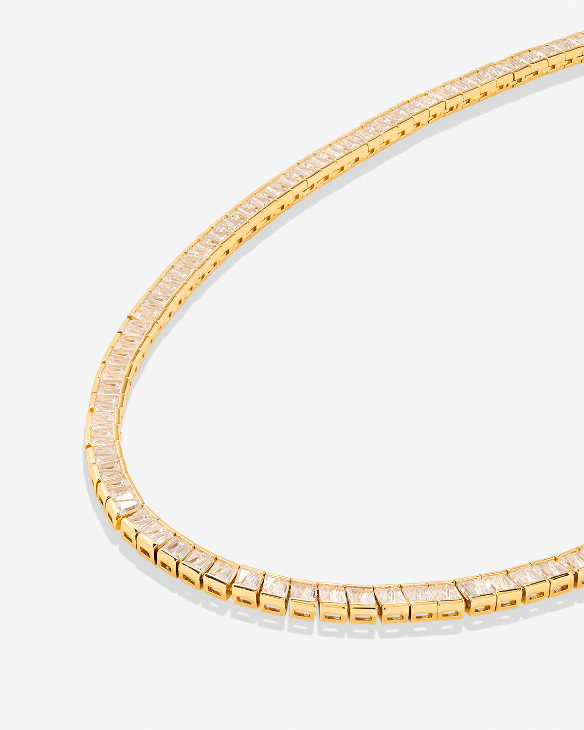 Bryan Anthonys Radiance Collection Baguette Tennis Necklace Gold