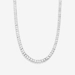 Bryan Anthonys Radiance Collection Baguette Tennis Necklace Silver