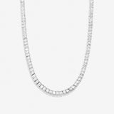 Bryan Anthonys Radiance Collection Baguette Tennis Necklace Silver