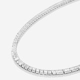 Bryan Anthonys Radiance Collection Baguette Tennis Necklace Silver