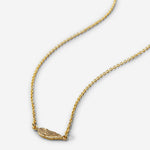 Bryan Anthonys Rise Gold Feather Necklace Macro