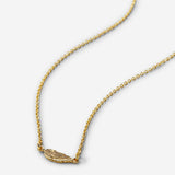 Bryan Anthonys Rise Gold Feather Necklace Macro