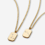 Bryan Anthonys Big Dipper Little Dipper gold necklace set macro shot