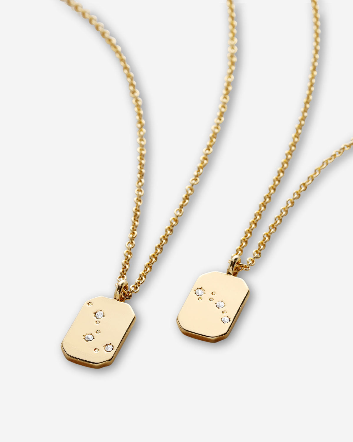 Bryan Anthonys Big Dipper Little Dipper gold necklace set macro shot