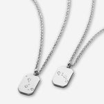 Bryan Anthonys Big Dipper Little Dipper Silver necklace set macro shot