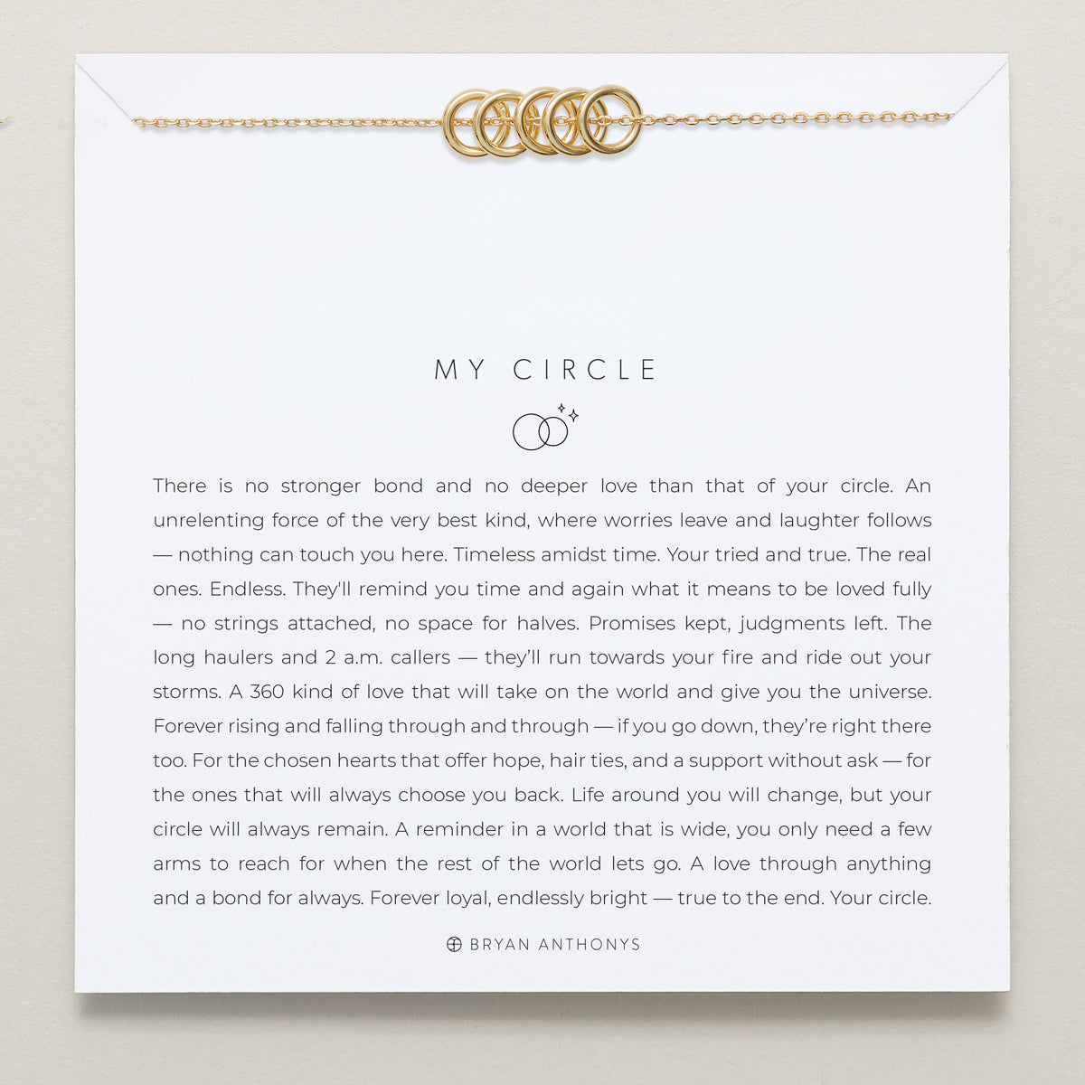 Bryan Anthonys My Circle Friendship Necklace Gold
