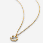 Bryan Anthonys Teacher Gold Necklace with Crystals macro