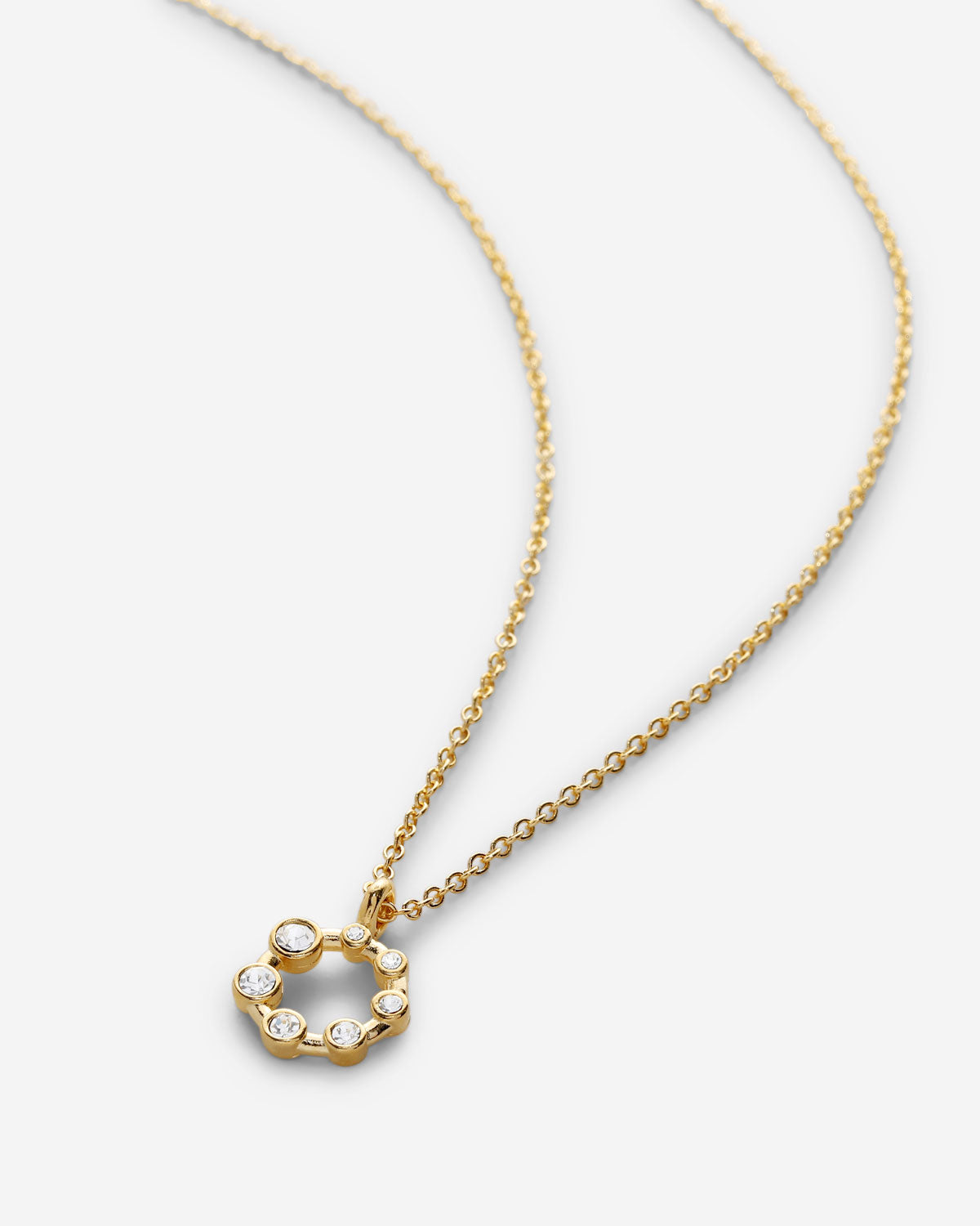 Bryan Anthonys Teacher Gold Necklace with Crystals macro