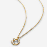 Bryan Anthonys Teacher Gold Necklace with Crystals macro