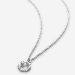 Bryan Anthonys Teacher Silver Necklace with Crystals macro