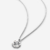 Bryan Anthonys Teacher Silver Necklace with Crystals macro