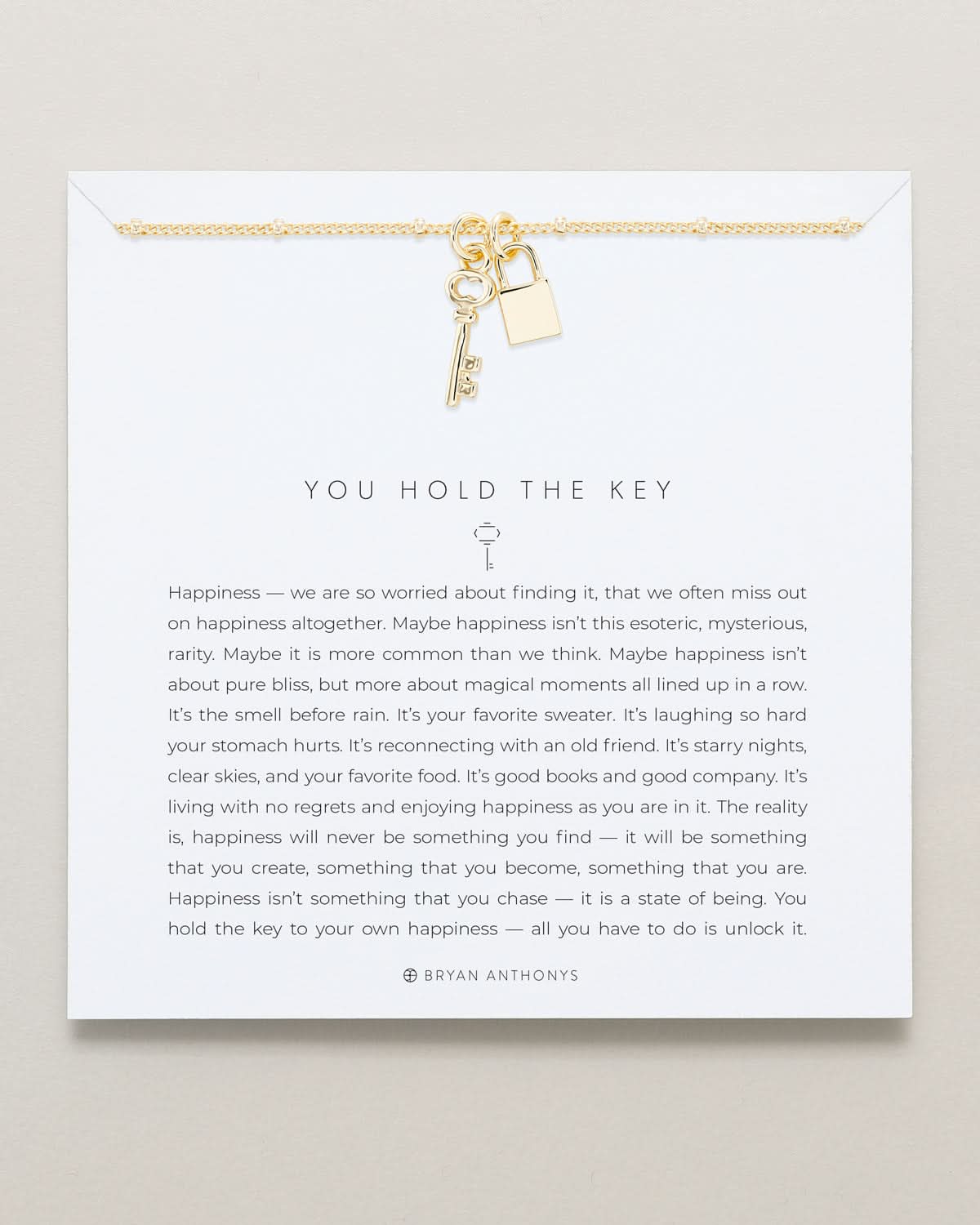 Bryan Anthonys You Hold The Key Necklace in Gold