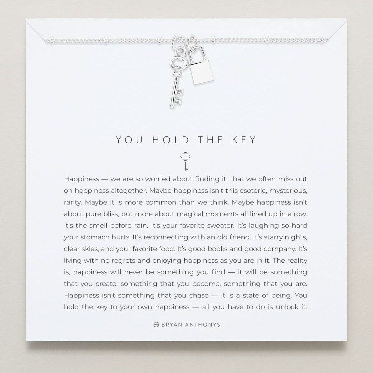 Bryan Anthonys You Hold The Key Necklace in Silver
