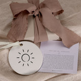 Bryan Anthonys You Are My Sunshine Mother Daughter White Ceramic Holiday Ornament in Black with Meaning Card