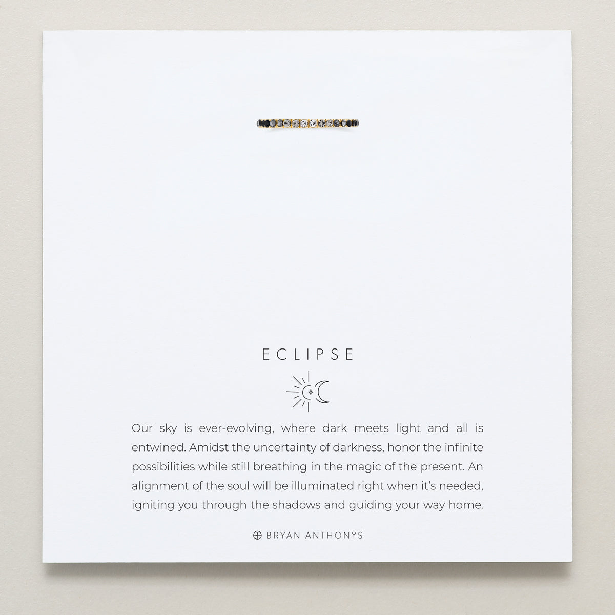 Bryan Anthonys Eclipse Collection Pave Ring in Gold with Meaning Card