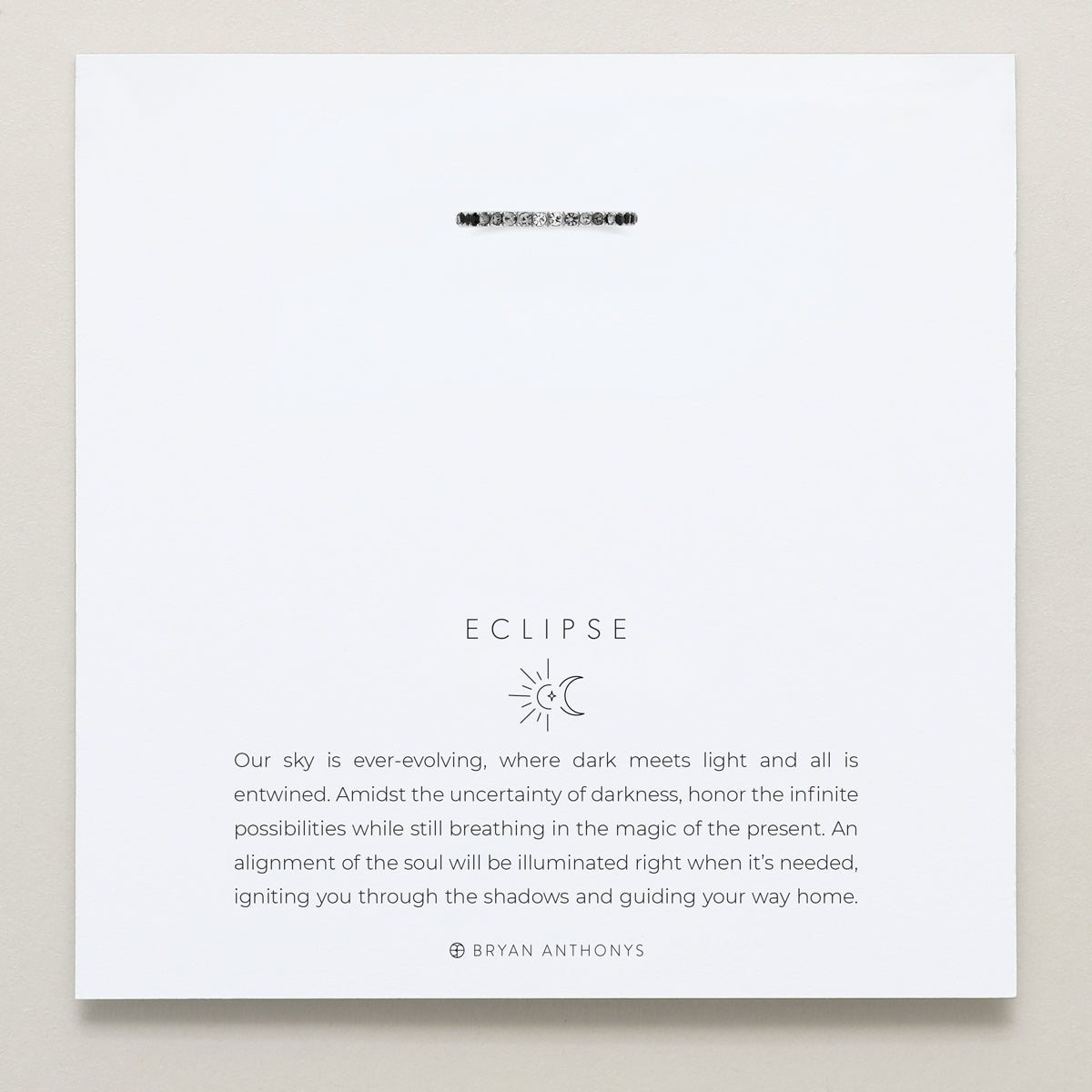 Bryan Anthonys Eclipse Collection Pave Ring in Silver with Meaning Card