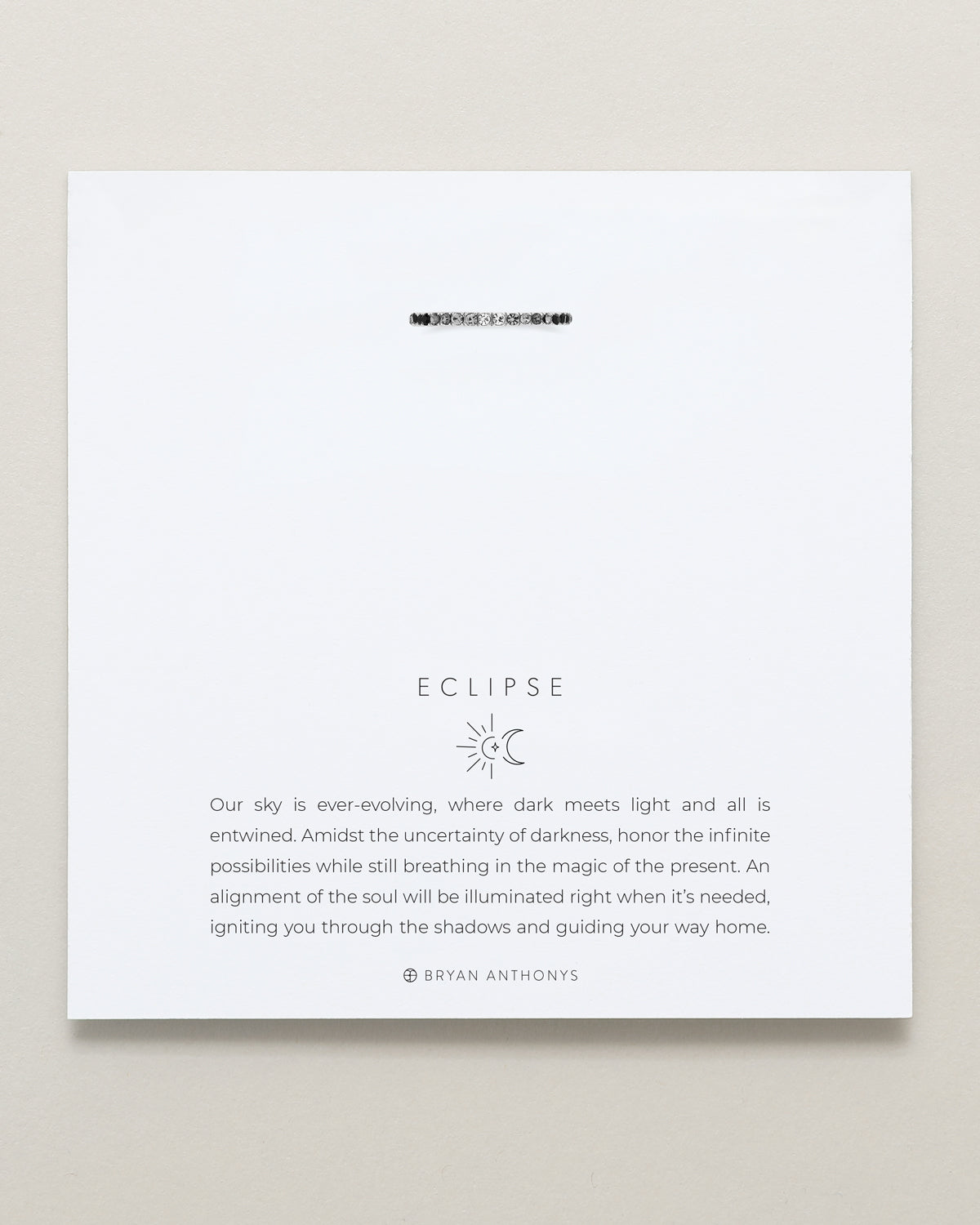 Bryan Anthonys Eclipse Collection Pave Ring in Silver with Meaning Card