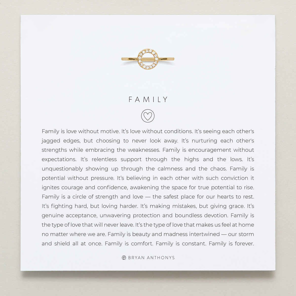Bryan Anthonys Family Ring Gold