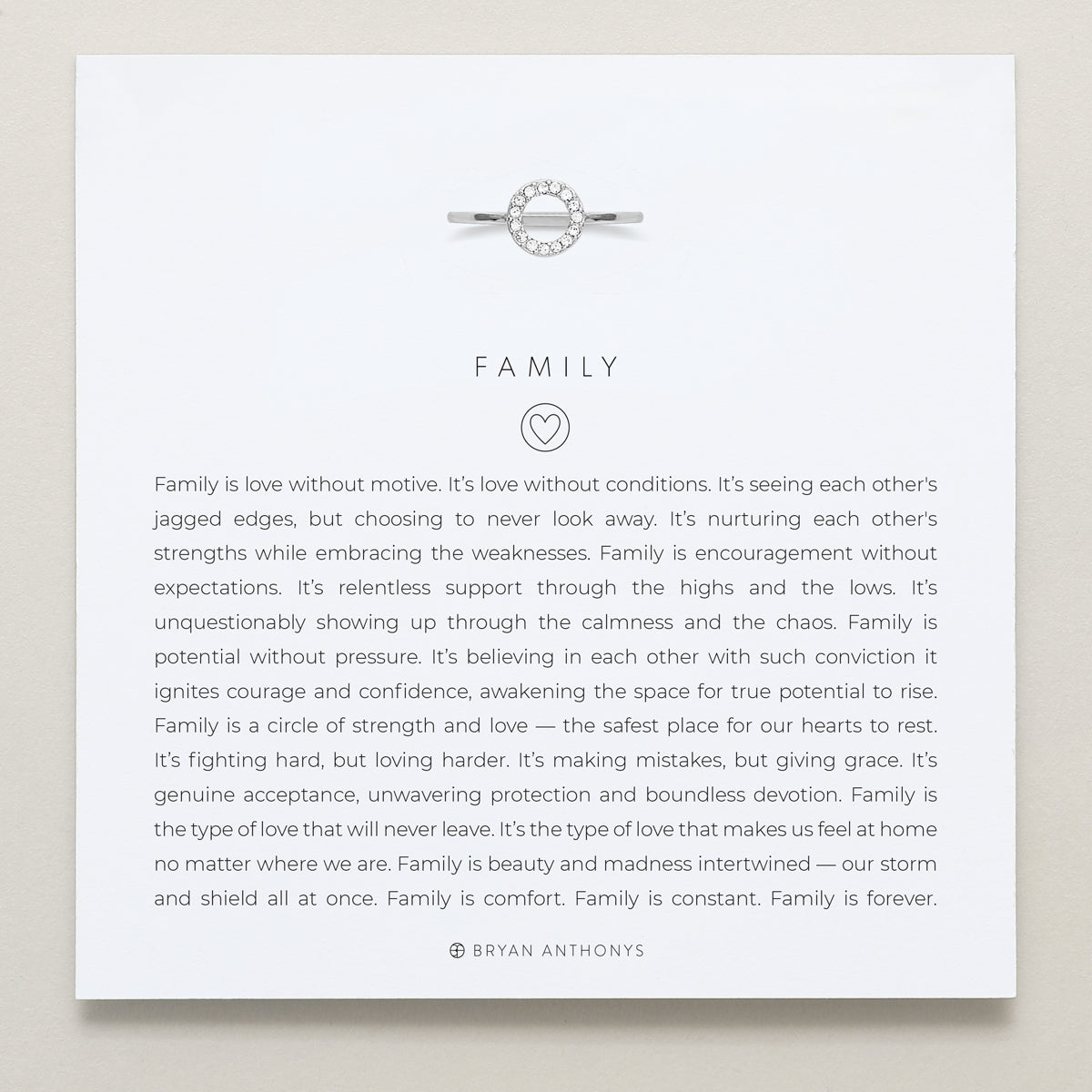 Bryan Anthonys Family Ring Silver