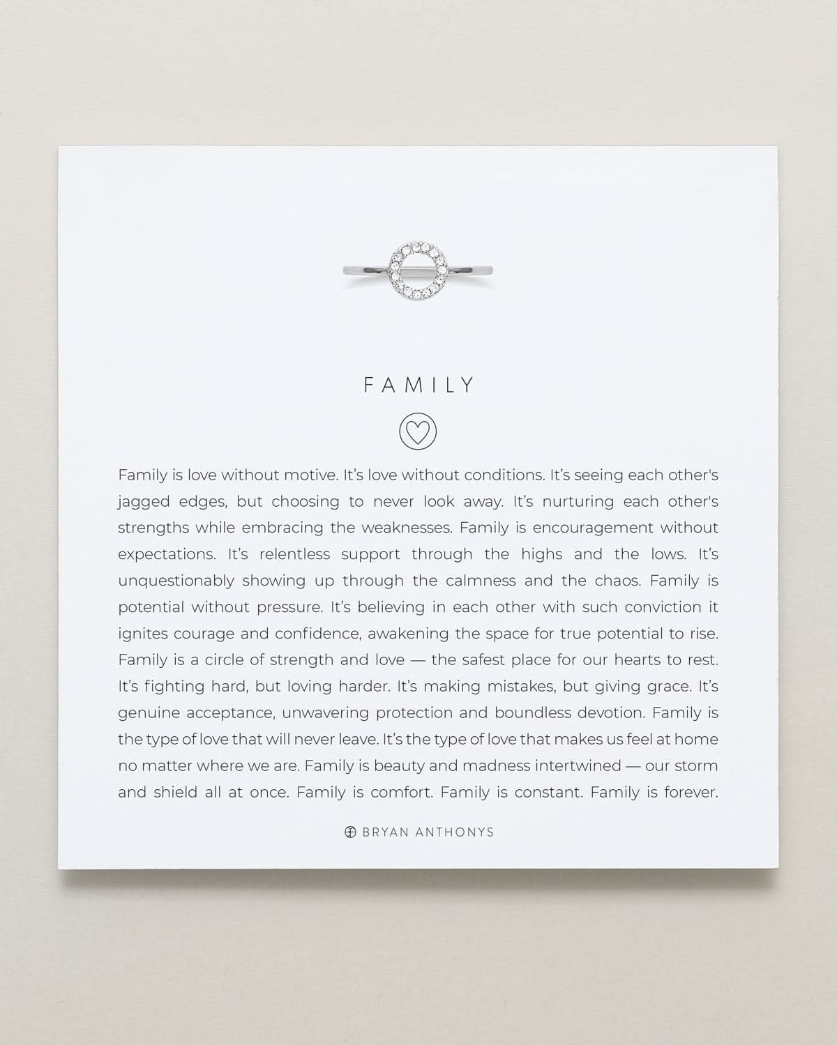 Bryan Anthonys Family Ring Silver