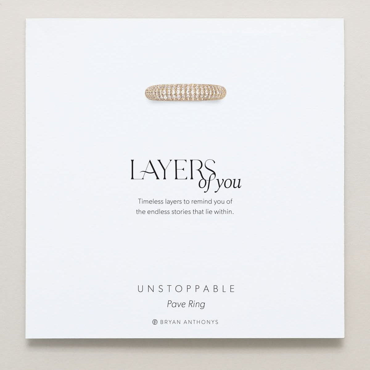Bryan Anthonys Layers of You Unstoppable Pave Ring Gold
