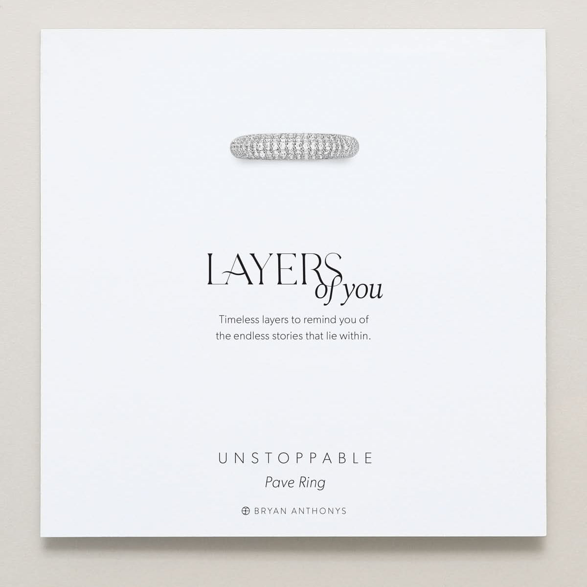 Bryan Anthonys Layers of You Unstoppable Pave Ring Silver