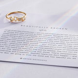 Beautifully Broken Ring with Meaning Card