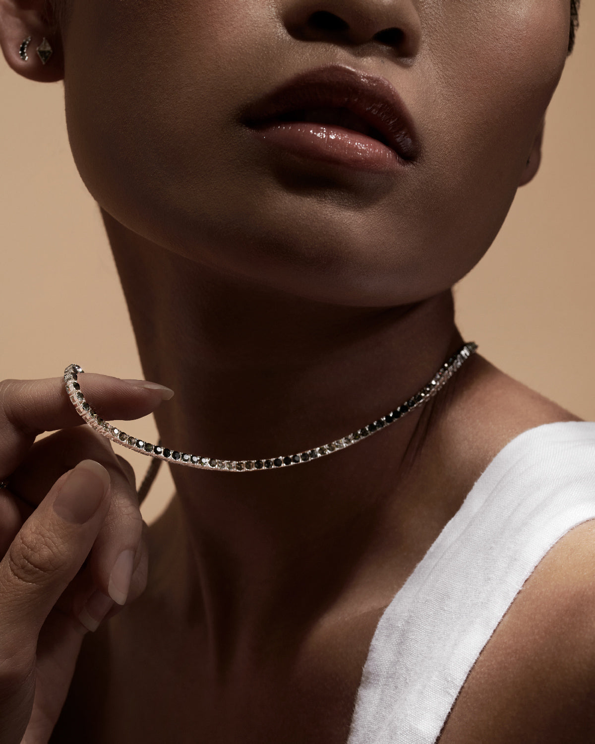 Bryan Anthonys Eclipse Tennis Necklace On Model