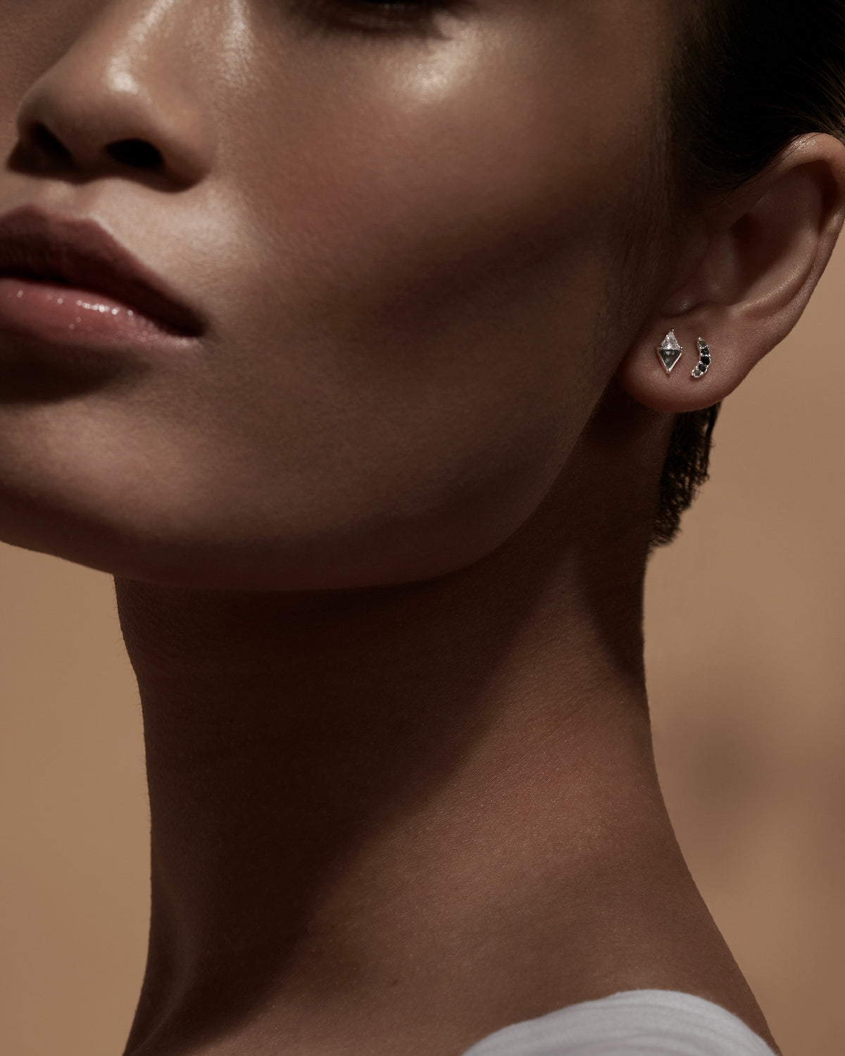 Bryan Anthonys Eclipse Pave Stud Earring on Model