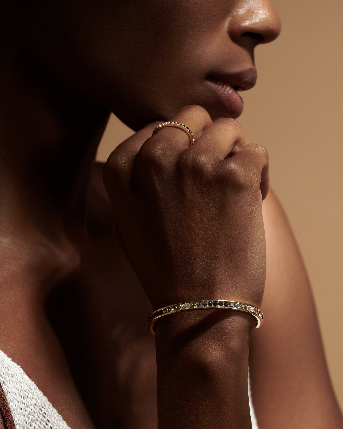 Bryan Anthonys Eclipse Pave Bangle on Model