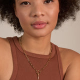 Bryan Anthonys Stories Of You Made Of Lightning Gold Charm Necklace On Model