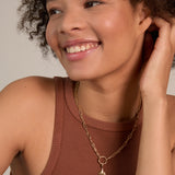 Bryan Anthonys Stories Of You Move Mountains Gold Charm Necklace On Model