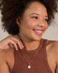 Bryan Anthonys Grit Gold Charm Necklace On Model