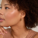 Bryan Anthonys Always In My Heart Gold Huggie Earring On Model