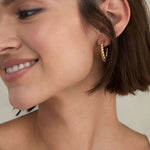 BRYAN ANTHONYS ENTWINED TWISTED HOOP EARRINGS ON MODEL