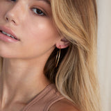 BRYAN ANTHONYS SIMPLICITY MAXI HOOP EARRINGS ON MODEL