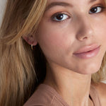 BRYAN ANTHONYS SIMPLICITY MINI HOOP EARRINGS ON MODEL