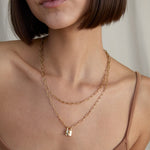 Model wearing Promise Statement Necklace