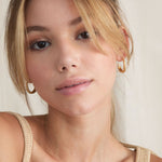 BRYAN ANTHONYS WOVEN BRAIDED HOOP EARRINGS ON MODEL