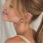 BRYAN ANTHONYS UNSTOPPABLE MINI HOOP EARRINGS ON MODEL