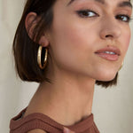 BRYAN ANTHONYS UNSTOPPABLE MAXI HOOP EARRINGS ON MODEL